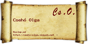 Csehó Olga névjegykártya