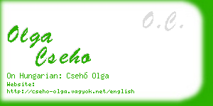olga cseho business card
